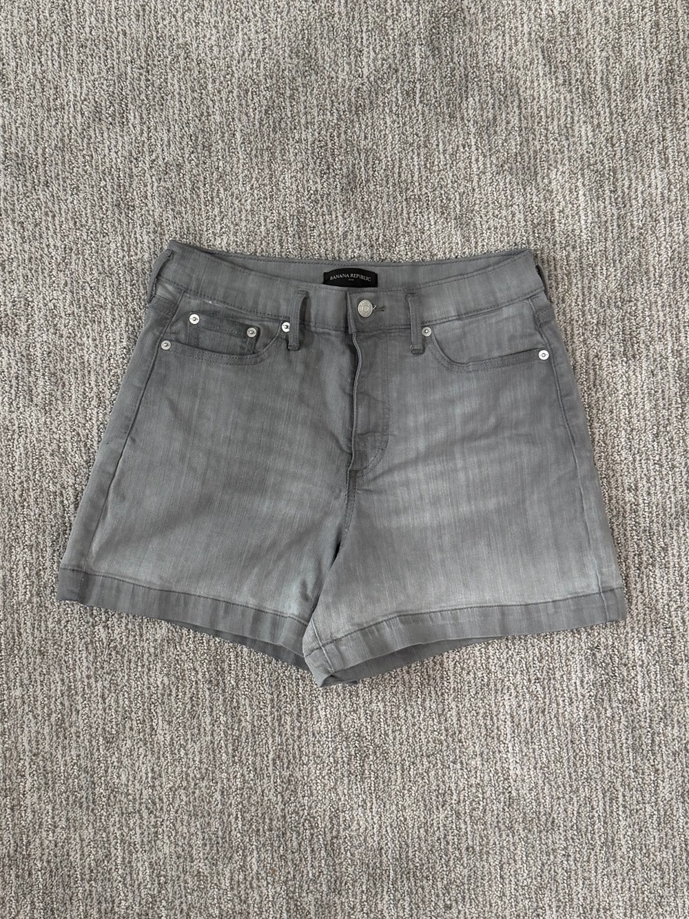 Banana Republic Gray Denim Cuffed Shorts
